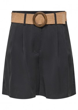 Only - Only Γυναικείο Σορτς με Ζώνη 15370298 Μαύρο