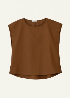 Philosophy - Philosophy Poplin Loose Top BL12062 Κάμελ