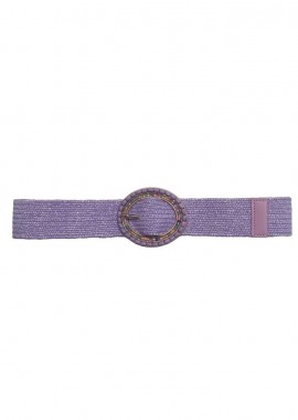 PerfectDress.gr - boho ψάθινη ζώνη Panama purple