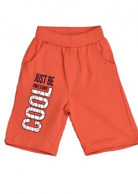 Potre OR - Παιδική βερμούδα με στάμπα COOL Κεραμιδί 16449