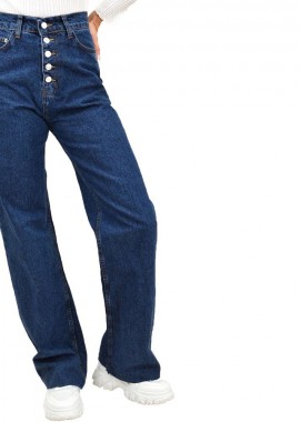 Potre OR - Γυναικείο ψηλόμεσο τζιν Μπλε Τζιν 13159