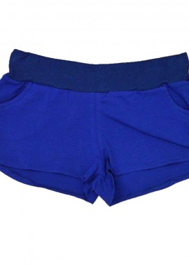 Summer - Γυναικείο σορτσάκι με λάστιχο Μπλε Ρουά 8561