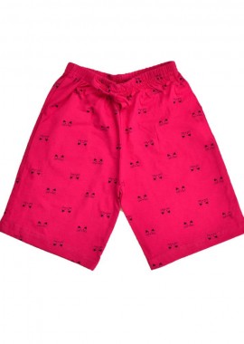 Potre OR - Παιδική βερμούδα με σχέδιο μικρές γατουλές Φούξια 17007