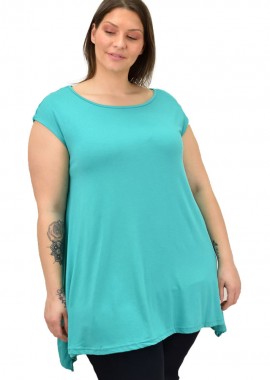 First Woman - Γυναικεία μπλούζα μονόχρωμη oversized Βεραμάν 19155
