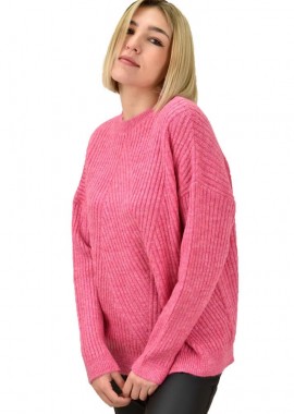 Potre OR - Γυναικείο πουλόβερ με σχέδιο Ροζ 18639