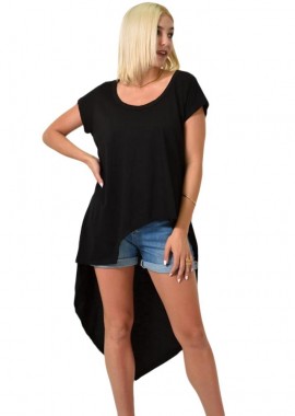 First Woman - Ασύμμετρη Μπλούζα Μαύρο 24793