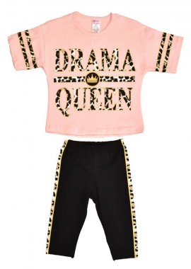 Potre OR - Παιδικό σετ με κολάν DRAMA QUEEN Απαλό Ροζ 15658