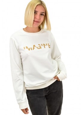 First Woman - Φούτερ με χρυσό τύπωμα IMAGINE Λευκό 17612