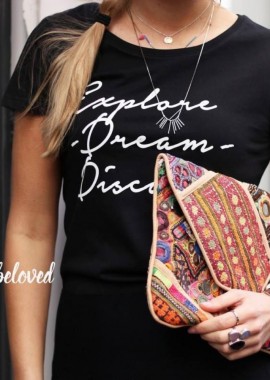 sense-shop - EXPLORE - DREAM - DISCOVER BLACK TSHIRT