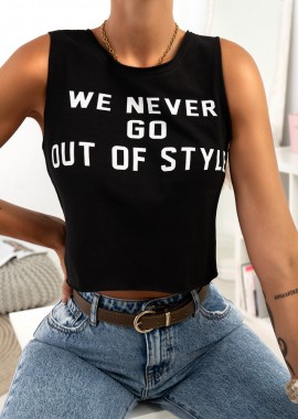 sense-shop - NEVER GO BLACK TANK TOP