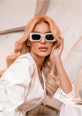 sense-shop - ANNAKEY ECLIPSE WHITE SUNGLASSES