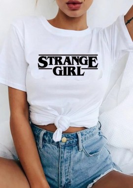 sense-shop - STRANGE GIRL WHITE T-SHIRT
