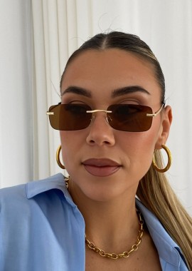 sense-shop - ANNAKEY OASIS GOLD BROWN SUNGLASSES