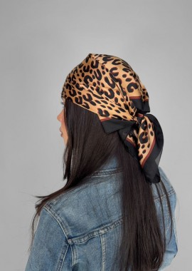 sense-shop - LEOPARD SATIN SCARF