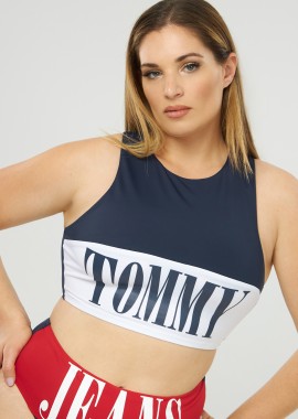 TOMMY HILFIGER - Μαγιό crop top -Twilight Navy