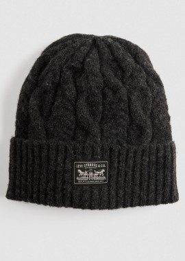 LEVI'S - Holiday Cable-knit Backpatch Beanie