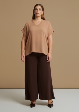 MAT FASHION - Μπλούζα essential με V-λαιμόκοψη