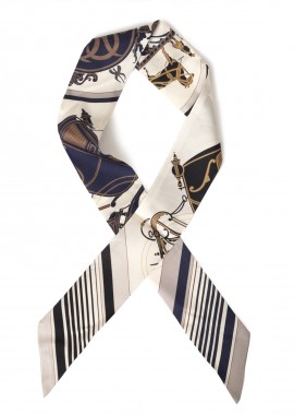 MAT FASHION - Μεταξωτό scrunchie με print μαντηλιού