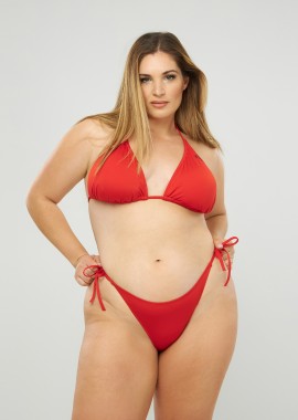 CALVIN KLEIN - Σλιπ μαγιό με δέσιμο - Cajun Red