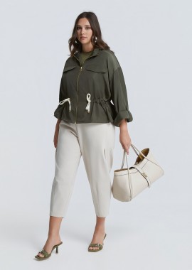 MAT FASHION - Utility τζάκετ με ρυθμιζόμενη μέση