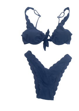 Amelie's - Σετ Μαγιό Μπικίνι Wave Designs Μαύρο