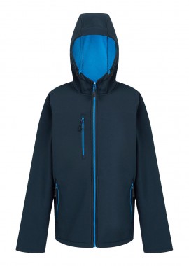 - Navigate 2-Layer Hooded Softshell Jacket Regatta Professional TRA705 Navy/French Blue