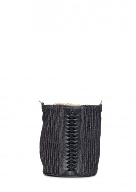 Park House - Χιαστί γυναικεία Park House Μαύρο Mini Bongo Raffia 262