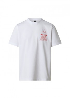 NORTH FACE - ΑΝΔΡΙΚΟ T-SHIRT THE NORTH FACE MOUNTAIN PLAY ΚΟΝΤΟΜΑΝΙΚΟ ΛΕΥΚΟ