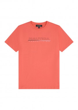 NAUTICA - ΑΝΔΡΙΚΟ T-SHIRT NAUTICA ΚΟΝΤΟΜΑΝΙΚΟ ΚΟΡΑΛΙ