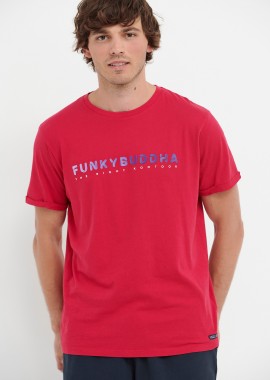 FUNKY BUDDHA - T-shirt από οργανικό βαμβάκι με τύπωμα