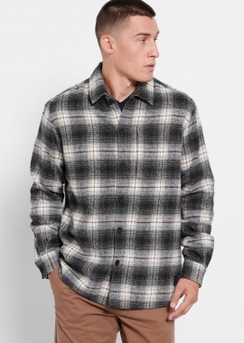 FUNKY BUDDHA - Oversized καρό overshirt πουκάμισο