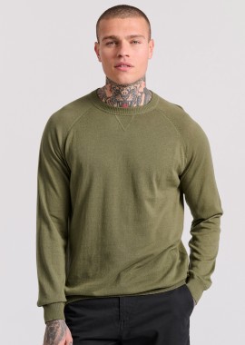 FUNKY BUDDHA - Linen blend ανδρική lightweight πλεκτή μπλούζα