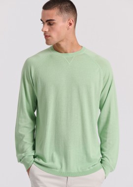 FUNKY BUDDHA - Linen blend ανδρική lightweight πλεκτή μπλούζα