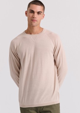 FUNKY BUDDHA - Linen blend ανδρική lightweight πλεκτή μπλούζα
