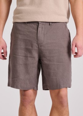 FUNKY BUDDHA - Comfort fit λινή chino βερμούδα