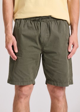 FUNKY BUDDHA - Garment dyed chino βερμούδα σε ζακάρ ύφασμα