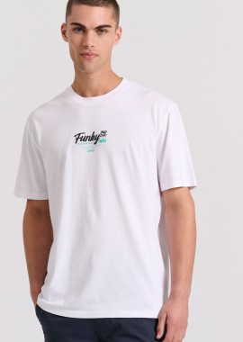 FUNKY BUDDHA - Relaxed fit t-shirt με surf τύπωμα στην πλάτη