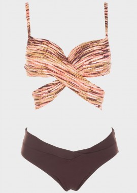 gsecret - Bikini extra push up μονόχρωμο slip κανονική γραμμή.Καλύπτει B Cup ΡΟΖ