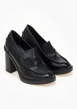 Issue - Loafers με ιδιαίτερο τακούνι - Μαύρο