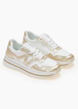 Issue - Sneakers με συνδυασμό υλικών - Χρυσό
