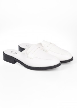 Issue - Loafers εξώφτερνα με χοντρό τακούνι - Λευκό