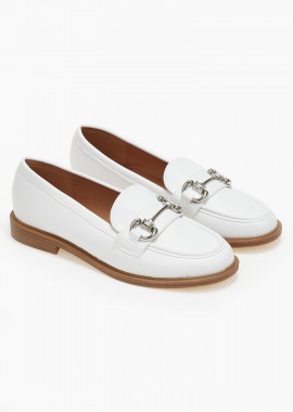 Issue - Loafers με διακοσμητική αγκράφα - Λευκό