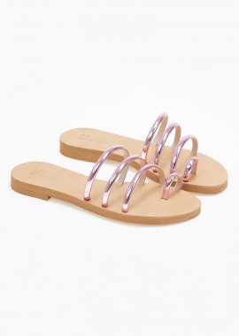 Issue - Σανδάλια ελληνικής κατασκευής με toe ring - Ροζ