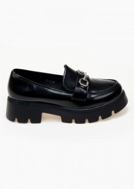 Issue - Loafers με αγκράφα - Μαύρο