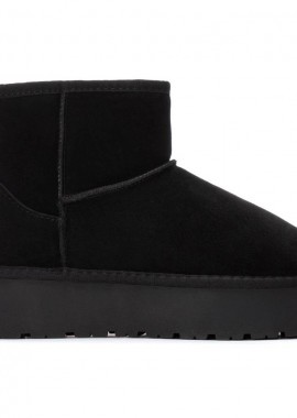 Carmela - Carmela μαύρο short δερμάτινο Australian Boot 162632