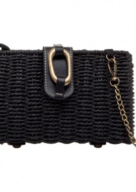 MTNG - MTNG μαύρη τσάντα clutch SHELL