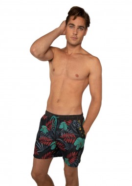 PROTEST - PROTEST PATTERSON SWIM SHORTS ΜΑΥΡΟ