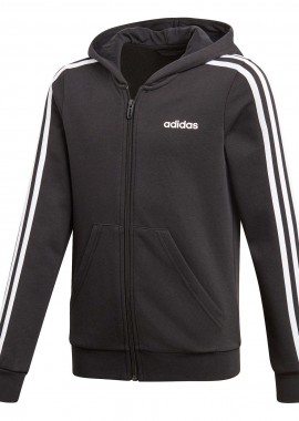 ADIDAS SPORT INSPIRED - ESSENTIALS 3-STRIPES FULL-ZIP HOODIE ΜΑΥΡΟ