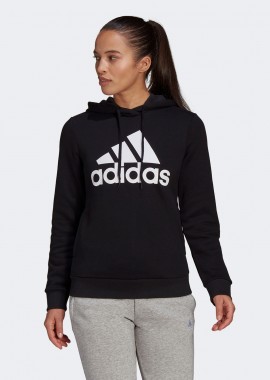 ADIDAS PERFORMANCE - ADIDAS LOUNGEWEAR ESSENTIALS LOGO FLEECE HOODIE ΜΑΥΡΟ