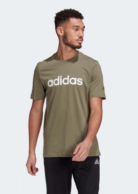 ADIDAS PERFORMANCE - ESSENTIALS EMBROIDERED LINEAR LOGO T-SHIRT ΧΑΚΙ